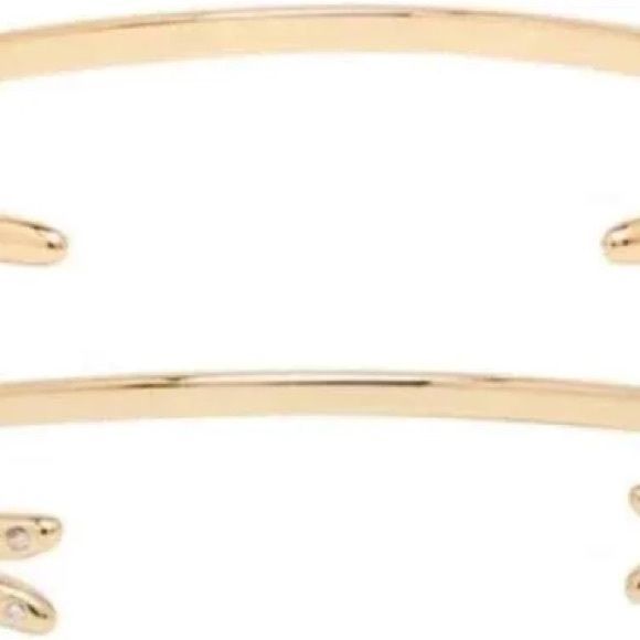 Michelle Campbell Women’s 14k Gold Plated Talon Bracelet Cuff Set - Picture 4 of 4